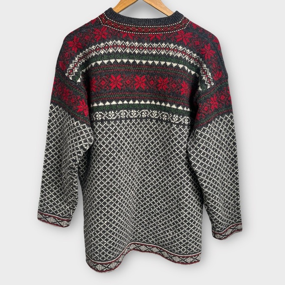 Squaw Valley Vintage 100% Wool Nordic Fair Isle Sweater Women's Size Medium - Picture 4 of 8